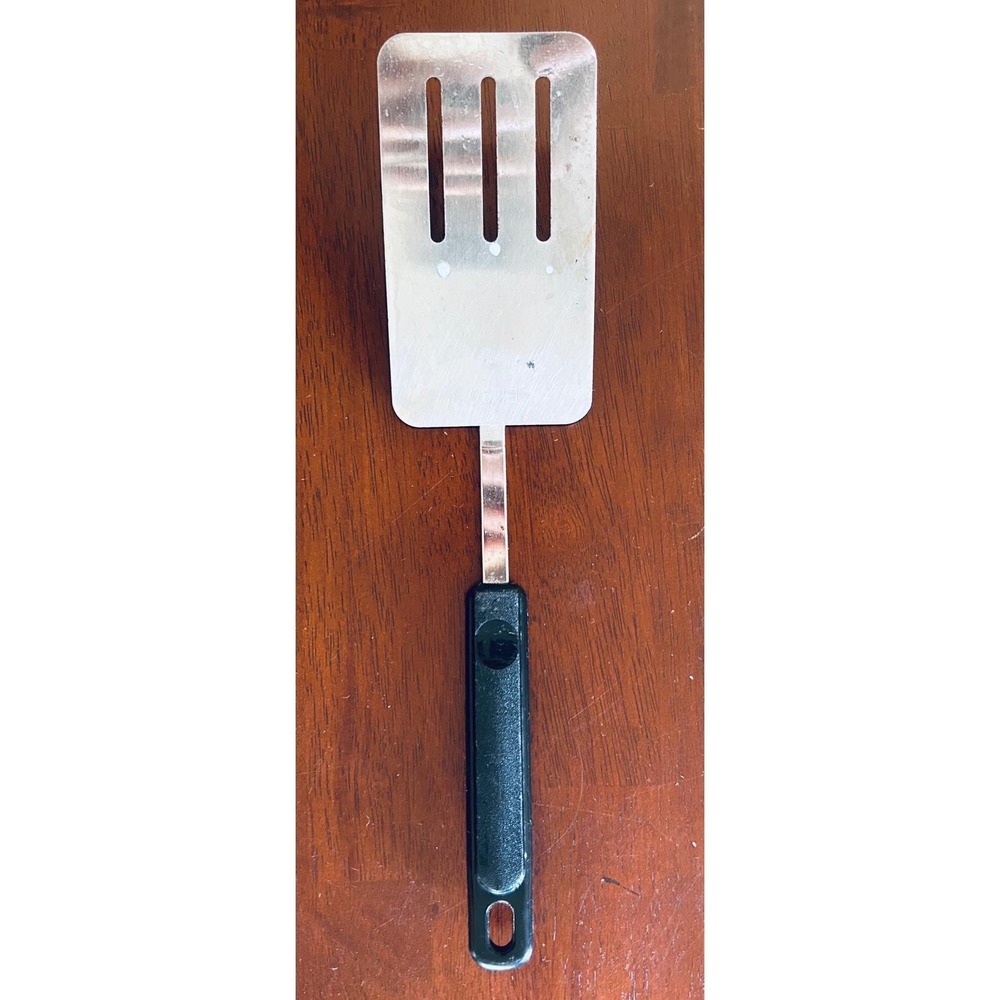 EKCO Spatula Turner Stainless Steel 10in Silver Black Vintage Retro